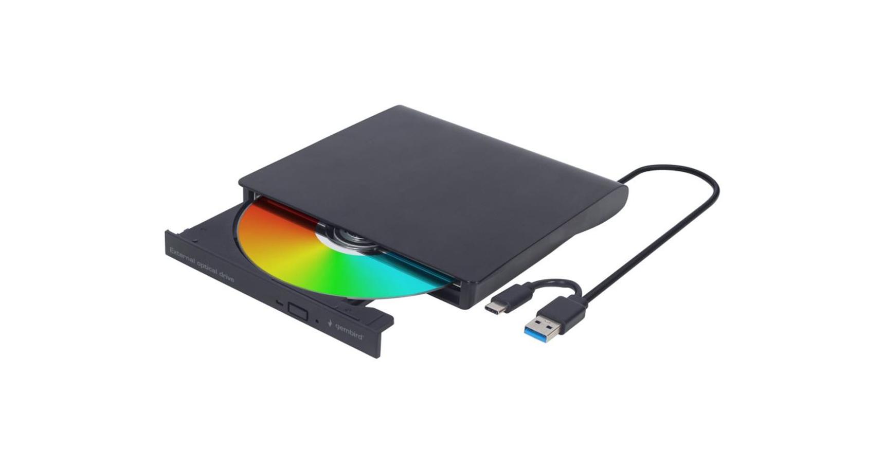 Gembird külső DVD író fekete (DVD-USB-03) - Optikai meghajtók - Gamer ...