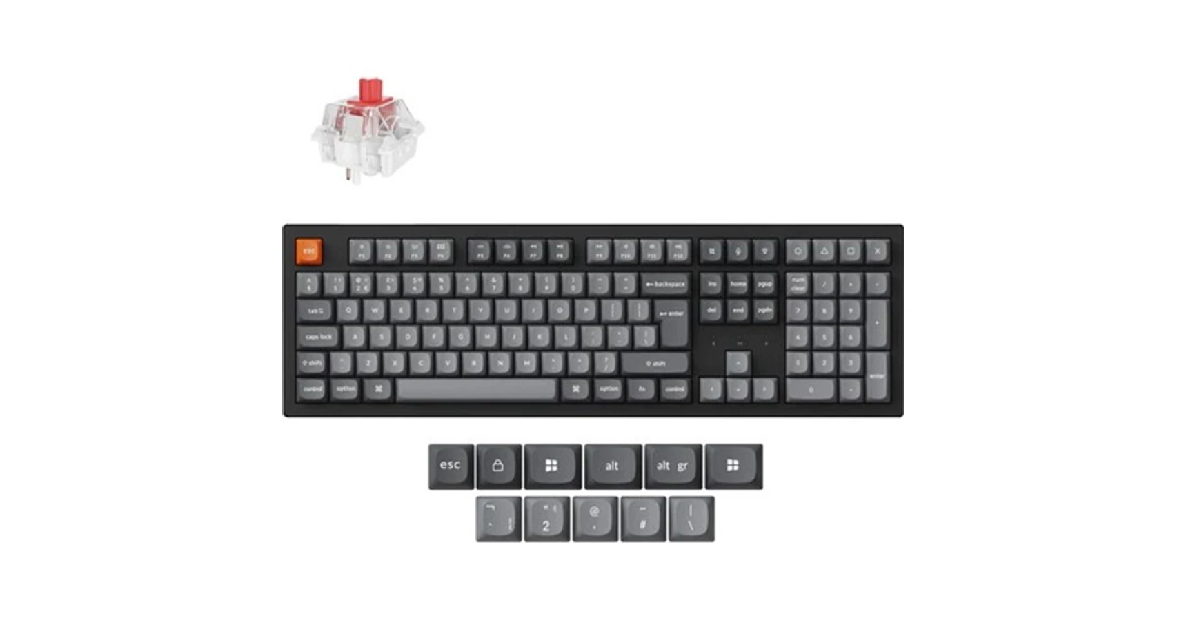 Keychron K10 Max - Hot Swappable, RGB Backlight, Red Switch - ISO HU ...