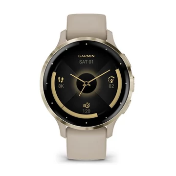 Garmin Venu 3S okosóra francia szürke-krémarany, szilikon szíjjal (010-02785-02)