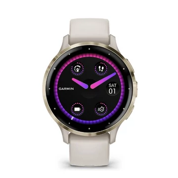 Garmin Venu 3S okosóra elefántcsont krémarany, szilikon szíjjal (010-02785-04)