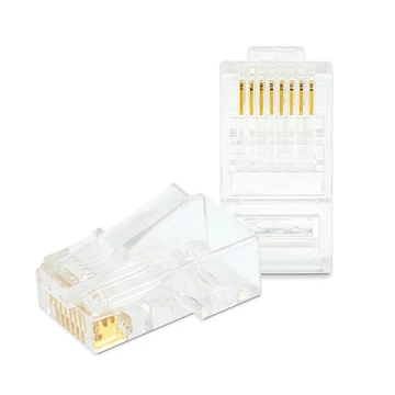 RJ45 Cat6 csatlakozó UTP patch kábelre, 100db / csomag