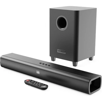 Majority Hangszóró Soundbar - Naga 60 Plus (300W, Bluetooth 5.0, HDMI ARC, AUX, USB, Optikai, Távírányító, Mélynyomó)