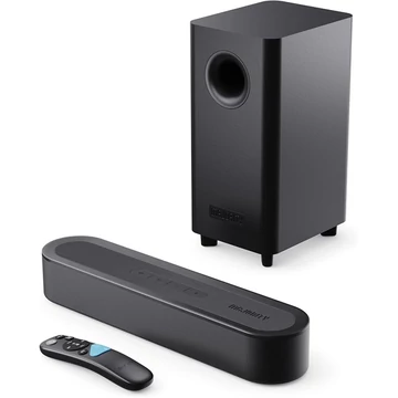 Majority Hangszóró Soundbar - Bowfell Axis 2.1 Dolby (140W, BT 5.0, HDMI ARC, AUX, USB, Optikai, Távírányító, Mélynyomó)