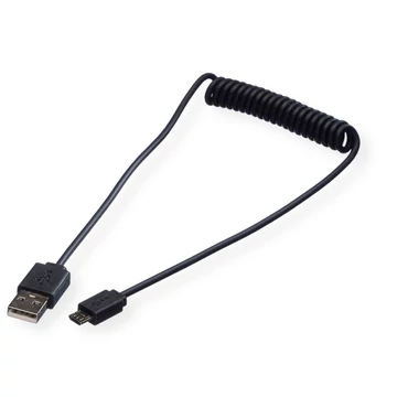 USB2.0 SPIRAL CABLE A-MICROB 1M