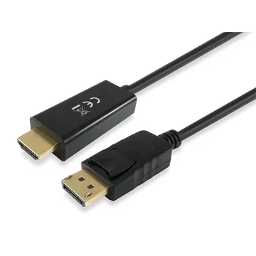 Equip Átalakító Kábel - 119391 (DisplayPort - HDMI kábel, apa / apa, 3m)