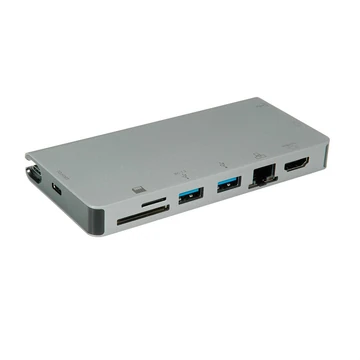 TYPC DOCKINGSTATION HDMI/VGA + 2XA + C + SD + GBE