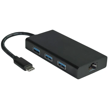 USB3.2 GEN2 TYP C-GB ETHERNET KONVERTER + HUB 3XA