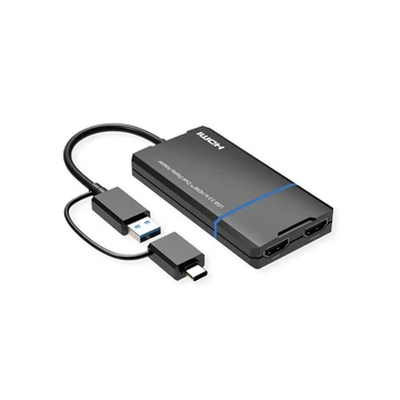 DISPLAY AD.USB TYP A / C - DUAL HDMI.4K30 + 1080P.ST/BU