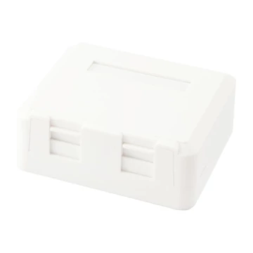 Equip Keystone Fali aljzat - 125124 (2 port, Cat5e / Cat6 / Cat6A, árnyékolatlan, porvédő, fehér)