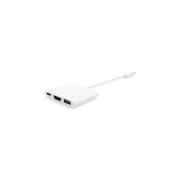 Equip Átalakító - 133461 (USB-C -> HDMI,USB-A, USB-C átalakító, apa / anya (4096x2160 @ 30 Hz, PD))