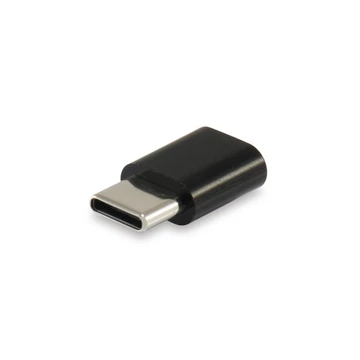 Equip Átalakító - 133472 (USB-C -> MicroUSB átalakító, apa / anya, fekete)