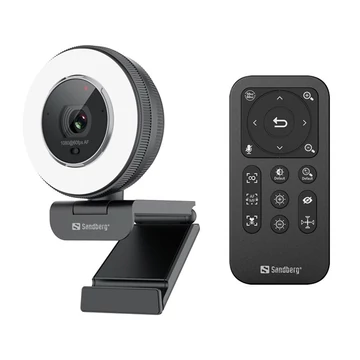 Sandberg Webkamera - Streamer USB Webcam Pro Elite (2540x1440, Betekintési szög: 76°, fekete / ezüst)