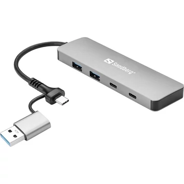 Sandberg USB Hub - USB-C / A to 2xUSB-A + 2xUSB-C Hub