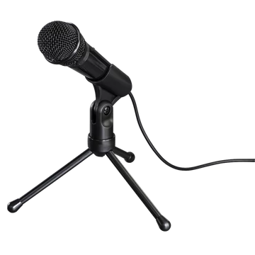 Hama Mikrofon - 139905 MIC-P35 Allround (asztali állvány, 3,5 mm Jack, 2,5m, fekete)