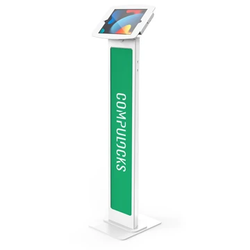 IPAD 10.2IN BRANDME FLOOR STAND SPACE ENCLOSURE BRANDME WHITE