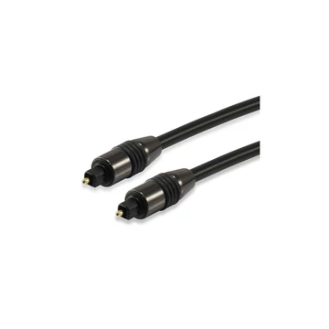 Equip kábel - 147922 (Toslink(optikai),  SPDIF, apa / apa, aranyozott csatlakozó, fekete, 3m)