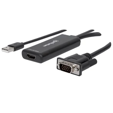 Manhattan Kábel átalakító - VGA and USB to HDMI Converter