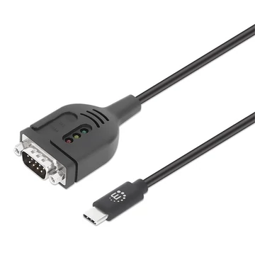 Manhattan Kábel átalakító - USB-C to Serial DB9 / RS232 Adapter Cable, 1m