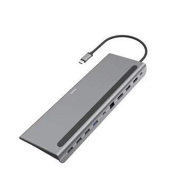 HAMA USB 3.2 TYPE-C, 10IN1 DOKKOLÓ ADAPTER (4x USB3.2, 2xHDMI,1xDP,1xLAN,1xUSB-C
