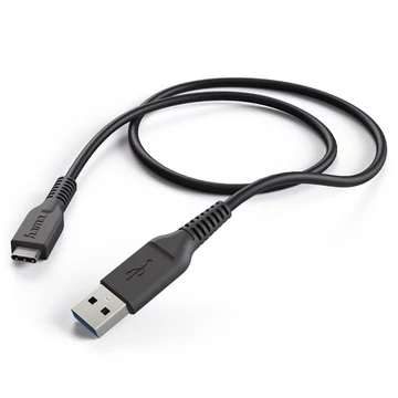 Hama Kábel - 201594 (USB-C / USB-A, USB 3.1, 5 Gbps, 1m, fekete)