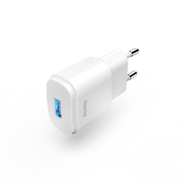 Hama Hálozati töltő - 201645 (1xUSB-A, 5V / 1,2A, 6W, LED, fehér)