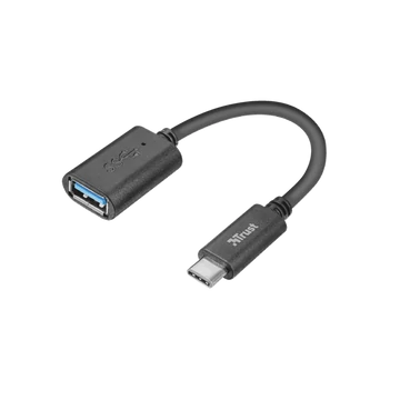 Trust Kábel - USB-C - USB3.0 (10cm; fekete; USB-C - USB-A csatlakozó)