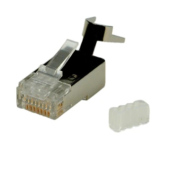 MOD. PLUG GESCHIRMT KAT6 FR MASSIVDRAHT 10 STCK