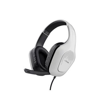 Trust Fejhallgató - GXT415 Zirox (multiplatform; nagy-párnás; mikrofon; hangerőszabályzó; 3.5mm jack; fehér)