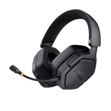 Trust Fejhallgató Vezeték nélküli - GXT493 Carus (Bluetooth + 2,4GHz; nagy-párnás; 3,5mm + USB-C; mikrofon; fekete)