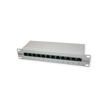 10-PATCHPANEL KAT.6A/KL.EA 12X PORTS GESCHIRMT