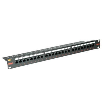 19 PATCH PANEL KAT6/KL E24 PORTS UNSHIELDED BLACK