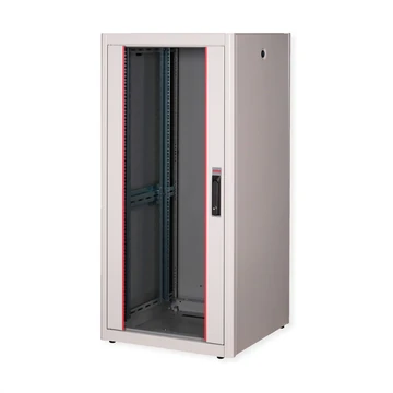 19IN NETZW.SCHRANK BASIC 26 600X600 BXT GLASTUER GRAU