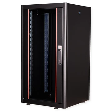 19IN NETZW.SCHRANK BASIC 22 600X600 BXT GLASTUER SW