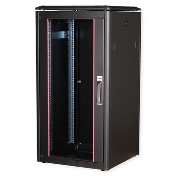 19IN NETZW.SCHRANK PRO 22 HE 600X600 BXT GLASTUER SW