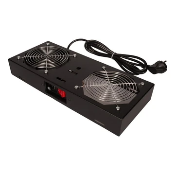ROLINE 19-INCH ROOF FAN UNIT WITH 2 FANS ON/OFF GRAY