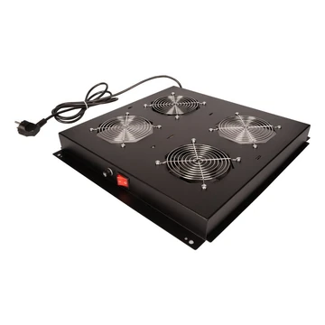 ROLINE 19-INCH ROOF FAN UNIT WITH 4 FANS ON/OFF GRAY