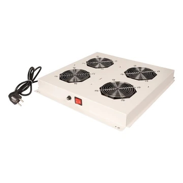 ROLINE 19-INCH ROOF FAN UNIT WITH 4 FANS ON/OFF BLACK