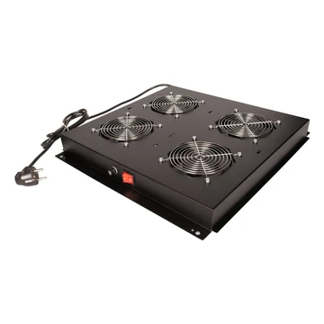 ROLINE 19-INCH FAN UNIT WITH 2 FANS ON/OFF GRAY