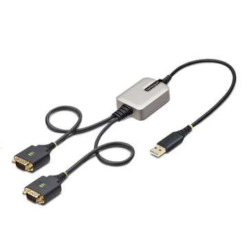 2-PORT USB SERIAL ADAPTER TO DUAL DB9 RS232 ADAPTER