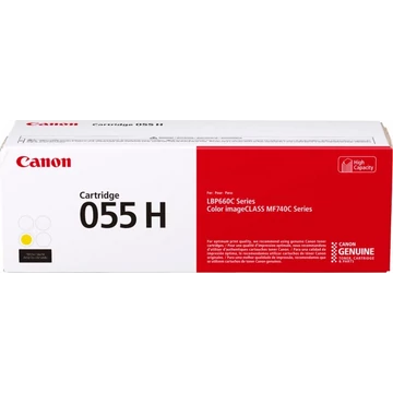 Canon sárga tonerkazetta 055H nagy 5.900oldal