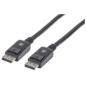 Manhattan Kábel - DisplayPort to DisplayPort ( DisplayPort 1.2, 4K@60hz,  1m, Fekete)