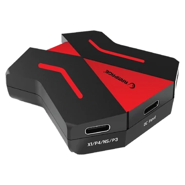 Rampage Egér / Billentyűzet adapter konzolokhoz - SWITCH (3x USB-A, 2x USB-C, PS4 / PS3 / Xbox One)