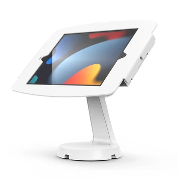 IPAD 10.2IN COUNTER STAND SPACE ENCLOSURE MAST STAND WHITE