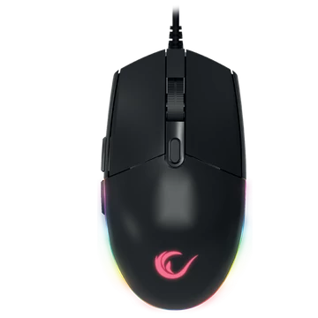 Rampage Egér Gamer - SMX-R18 SNIPER (10000DPI, PMW3325; 6 gomb, makro, RGB LED, fekete)