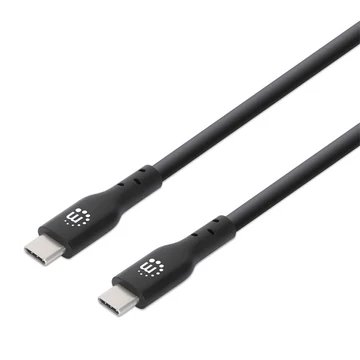 Manhattan Kábel - USB-A Male to USB-C Male, 0.5m, 60W / 3A, 4K@60Hz, Fekete