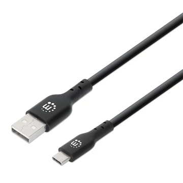 Manhattan Kábel - USB nyomtató kábel (USB2.0, USB-A - USB-B, 3m, Fekete)