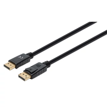 Manhattan Kábel - DisplayPort to HDMI PVC (DisplayPort 1.4, 4K@144hz, HDR, 1m, Fekete)