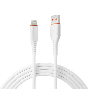 S-Link kábel - SL-X207E (2A, 12W, Gyorstöltés, Lightning, adat + töltőkábel, fehér)