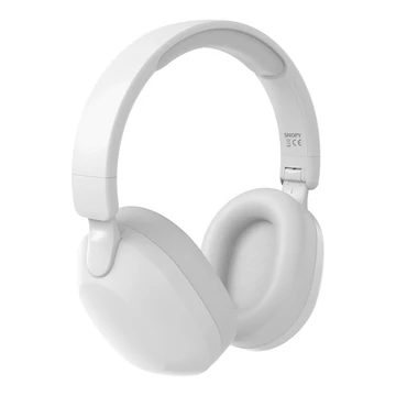 Snopy Fejhallgató Vezeték Nélküli - SN-BT37 White (Bluetooth / AUX / TF Card, hang.szab., mikrofon, fehér)