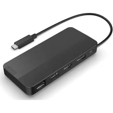 Lenovo Dual Display Travel Dock 5-port 65W USB-C dokkoló fekete
